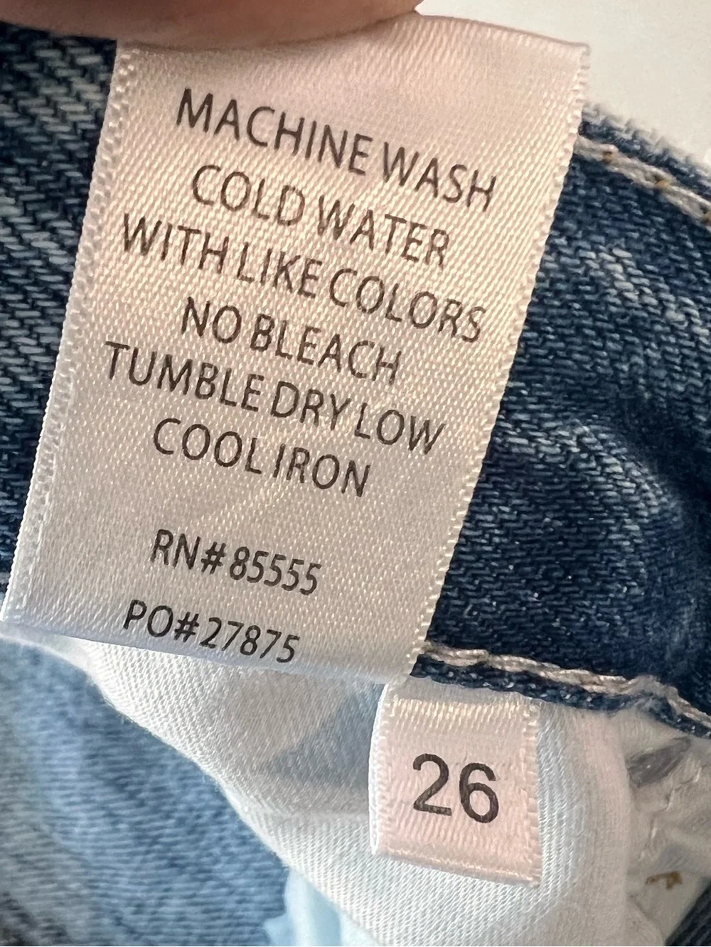PISTOLA DENIM Bobbie High Rise Jeans In Clear Waters Sz 26/27 Runs Large Cotton